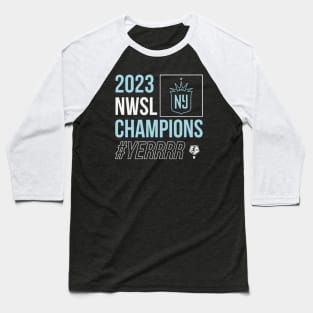 NJNY Gotham FC 2023 NWSL Champions Baseball T-Shirt